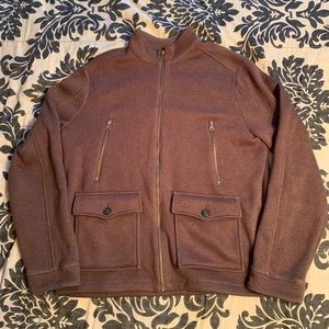 Perry Ellis zip overcoat with front pockets